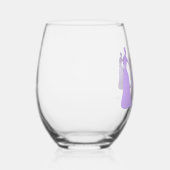 Les Femmes 16 oz. Stemless Wine Glass Lavender ステムなしワイングラス (右)