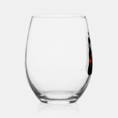 Les Femmes 16 oz. Stemless Wine Glass Personalized ステムなしワイングラス (右)