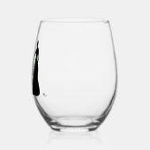 Les Femmes 16 oz. Stemless Wine Glass Personalized ステムなしワイングラス (左)