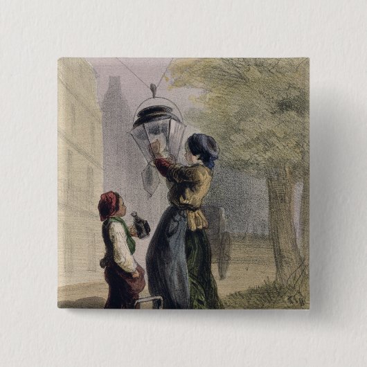 「Les Femmes deパリからのLamplighter、 缶バッジ (正面)