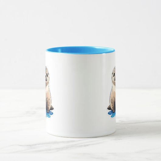 Les frères phoques sont inséparables. マグカップ (中央)