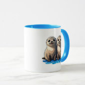 Les frères phoques sont inséparables. マグカップ (正面右)