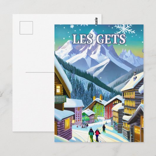 Les Gets : Authenticité Montagnarde ポストカード (正面/裏面)