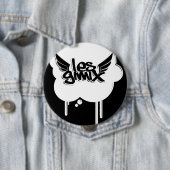 Les Gimixの白い泡ボタン 缶バッジ (インサイチュ)