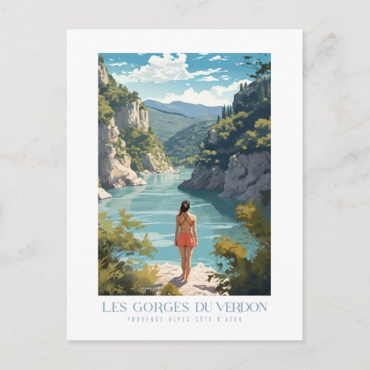 Les Gorges du Verdon - poster - Affiche ポストカード (正面)