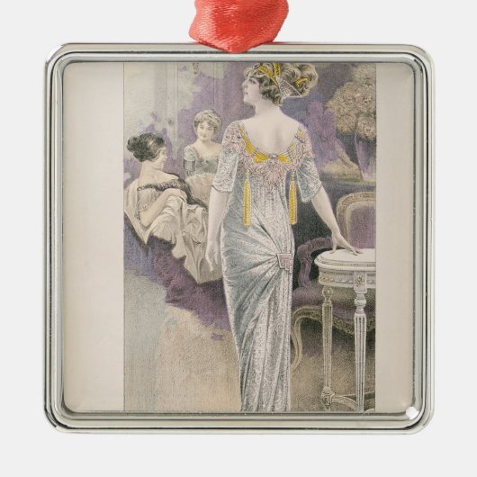 「Les Grandesモードdeパリからの夜会服、 メタルオーナメント (正面)