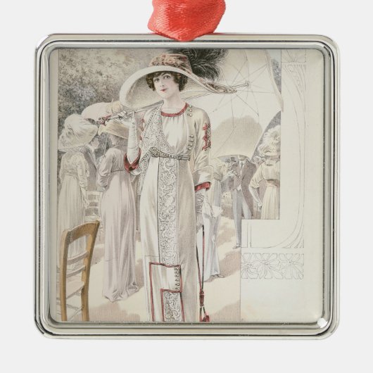 「Les Grandesモードdeパリからの町の服、 メタルオーナメント (正面)