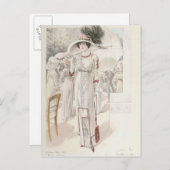 Les Grandes Modes de Parisのタウンドレス ポストカード (正面/裏面)