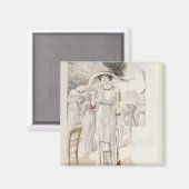 Les Grandes Modes de Parisのタウンドレス マグネット (正面/裏面)