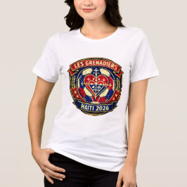 Les Grenadiers Haiti 2026 Soccer  Inspired Heart  トライブレンドＴシャツ