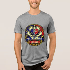 Les Grenadiers Haiti Soccer Vintage Crest トライブレンドＴシャツ