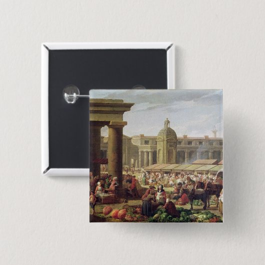 Les Halles、パリ 缶バッジ (正面&裏面)