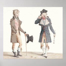 Les Incroyables – ヴェルネット版木、銅版、版画の再現 ポスター