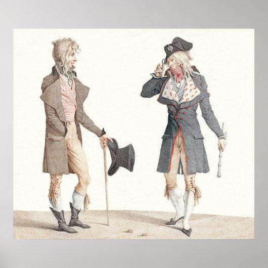 Les Incroyables – ヴェルネット版木、銅版、版画の再現 ポスター (正面)