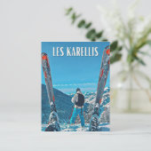 Les Karellis Station de ski ポストカード (スタンド正面)