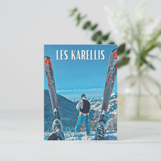 Les Karellis Station de ski ポストカード (スタンド正面)