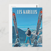 Les Karellis Station de ski ポストカード (正面/裏面)