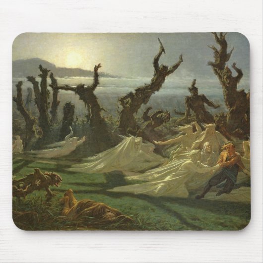 Les Lavandieres de la Nuit c.1861 マウスパッド (正面)