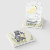 "Les Liliacees」からのアイリスGermanica、1805年 ストーンコースター (横)