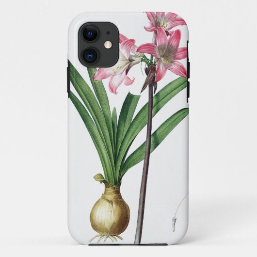 「Les Liliacees」からのアマリリスのベラドンナ、engrav Case-Mate iPhoneケース (裏面)
