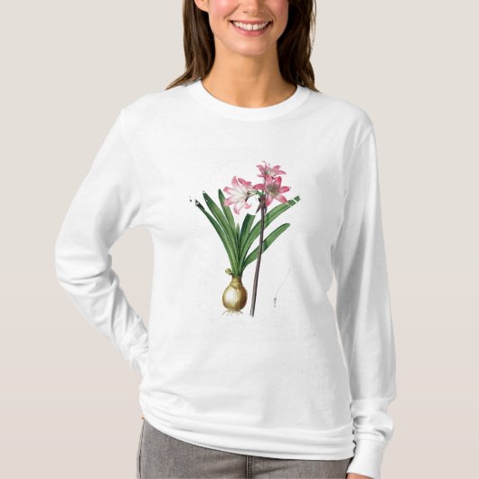 「Les Liliacees」からのアマリリスのベラドンナ、engrav Tシャツ (正面)