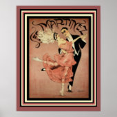 Les Martinez Art Deco Travel Poster 16 x 20 ポスター (正面)