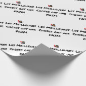 LES MEILLEURES CHOSES ONT UNE FAIM - Jeux de mots ラッピングペーパー (角)