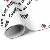 LES MEILLEURES CHOSES ONT UNE FAIM - Jeux de mots ラッピングペーパー (ロールコーナー)