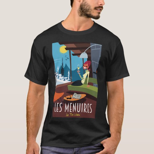 Les Menuiresポスター Tシャツ (正面)