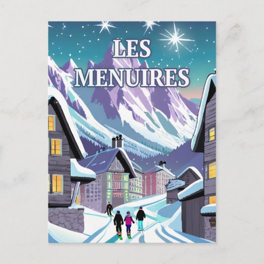 Les Menuires : Éclat d'hiver dans les Alpes ポストカード (正面)