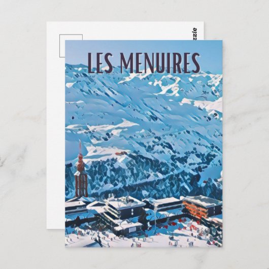 Les Menuires Station de ski  ポストカード (正面/裏面)