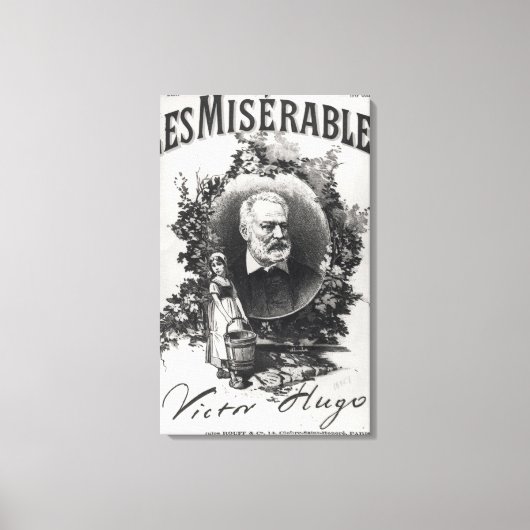 'Les Miserables'のタイトルページ第1版 キャンバスプリント (正面)