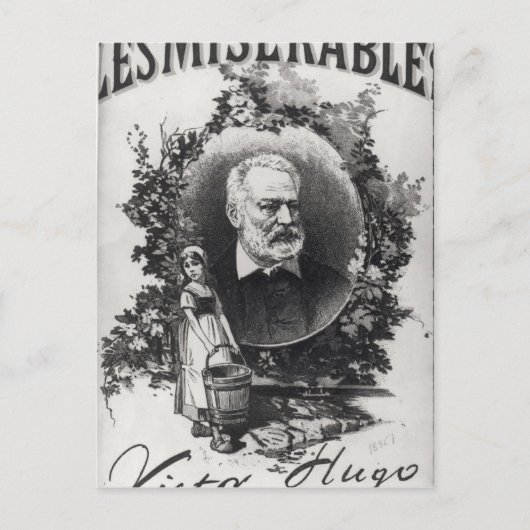 'Les Miserables'のタイトルページ第1版 ポストカード (正面)