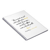 Les Miserablesの本の引用文のノート ノートブック (右側)