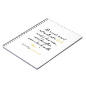 Les Miserablesの本の引用文のノート ノートブック (左側)