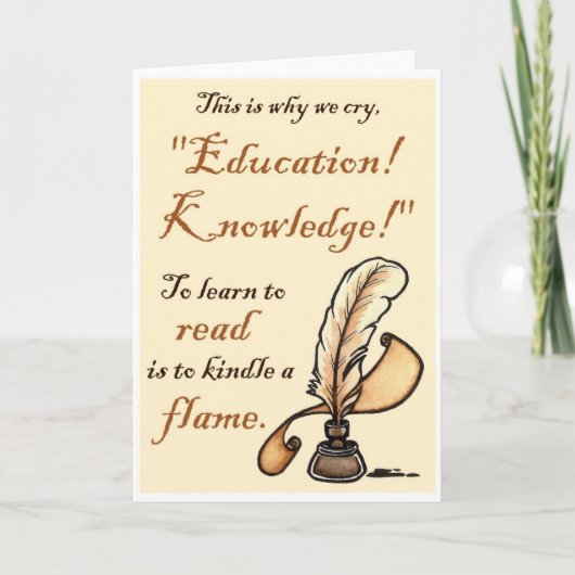 Les Misérables愛: 教育の知識のメッセージカード カード (正面)