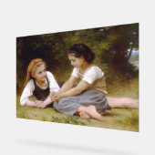 Les Noisette：ハゼルナッツを集める若い女の子 アクリルサイン (傾斜)