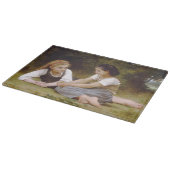 Les Noisette:ハゼルナッツを集める若い女の子 カッティングボード (角)