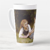 Les Noisette:ハゼルナッツを集める若い女の子 カフェラテマグ (左アングル)