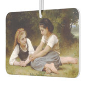 Les Noisette：ハゼルナッツを集める若い女の子 カーエアーフレッシュナー (左)