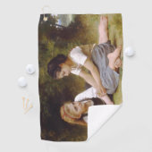 Les Noisette：ハゼルナッツを集める若い女の子 ゴルフタオル (インサイチュ)