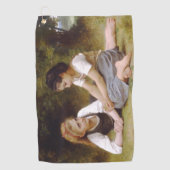 Les Noisette：ハゼルナッツを集める若い女の子 ゴルフタオル (正面)