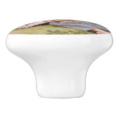 Les Noisette：ハゼルナッツを集める若い女の子 セラミックノブ (側面)