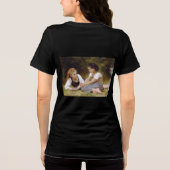 Les Noisette：ハゼルナッツを集める若い女の子 トライブレンドＴシャツ (裏面)