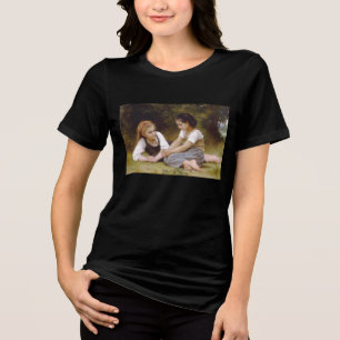 Les Noisette:ハゼルナッツを集める若い女の子 トライブレンドTシャツ