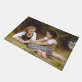 Les Noisette：ハゼルナッツを集める若い女の子 ドアマット (アングル)