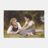 Les Noisette：ハゼルナッツを集める若い女の子 ドアマット (正面)