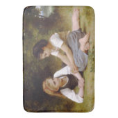 Les Noisette：ハゼルナッツを集める若い女の子 バスマット (正面縦)