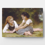 Les Noisette:ハゼルナッツを集める若い女の子 フォトプラーク (正面)