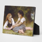 Les Noisette:ハゼルナッツを集める若い女の子 フォトプラーク (側面)